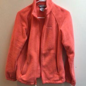 Women’s coral Columbia fleece